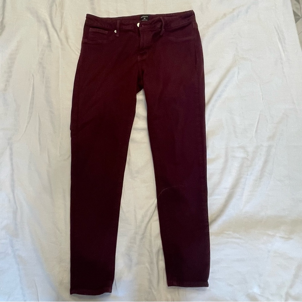 Just Black burgundy Skinny Jeans Mid-Rise Stretch